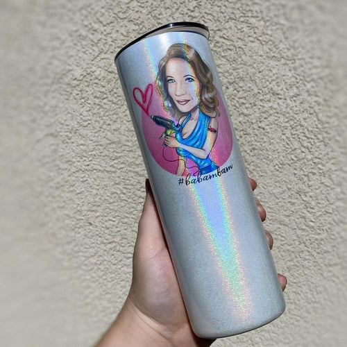 Vaso Térmico Holografico Glitter 0,59L - 20oz brillo