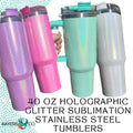 Vaso Térmico Holográfico Glitter XL 1,18L - 40oz