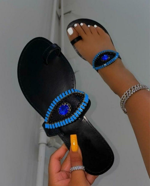 Sandalias Brilli Crystal Glam Ojo Turco