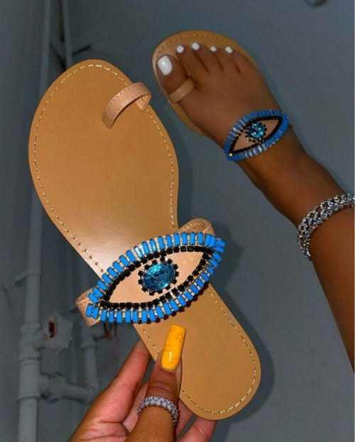 Sandalias Brilli Crystal Glam Ojo Turco