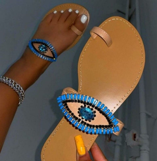 Sandalias Brilli Crystal Glam Ojo Turco