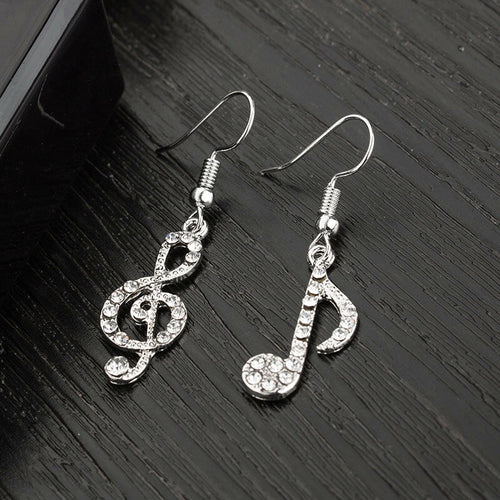 Pendientes Notas Musicales Crystal Brilli