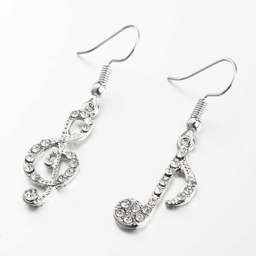 Pendientes Notas Musicales Crystal Brilli