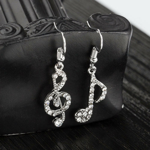Pendientes Notas Musicales Crystal Brilli