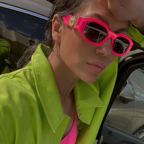 Gafas Neon Pink Luxury UV400 Vintage