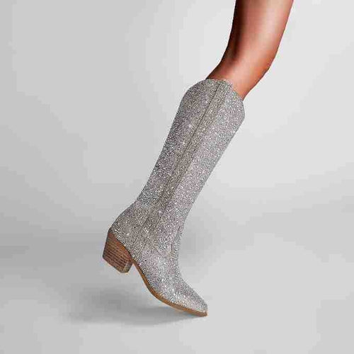 Botas Glam Crystal Luxury Plata