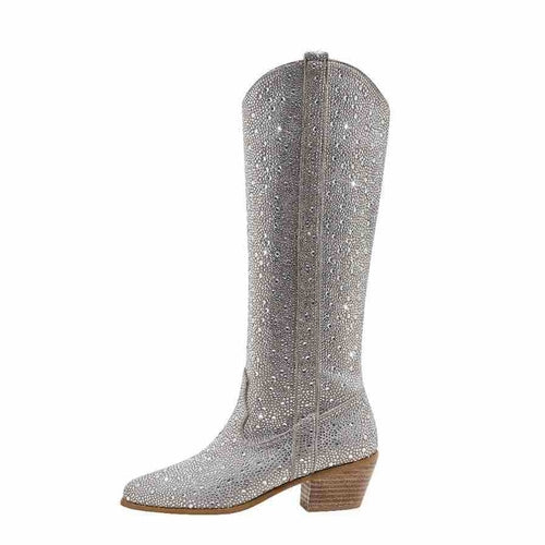 Botas Glam Crystal Luxury Plata